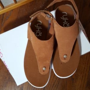 RYKA Margo Tan Suede Sandals